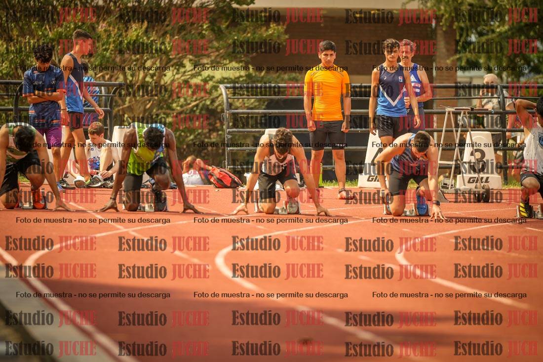 Fotos de los 100 m llanos de varones