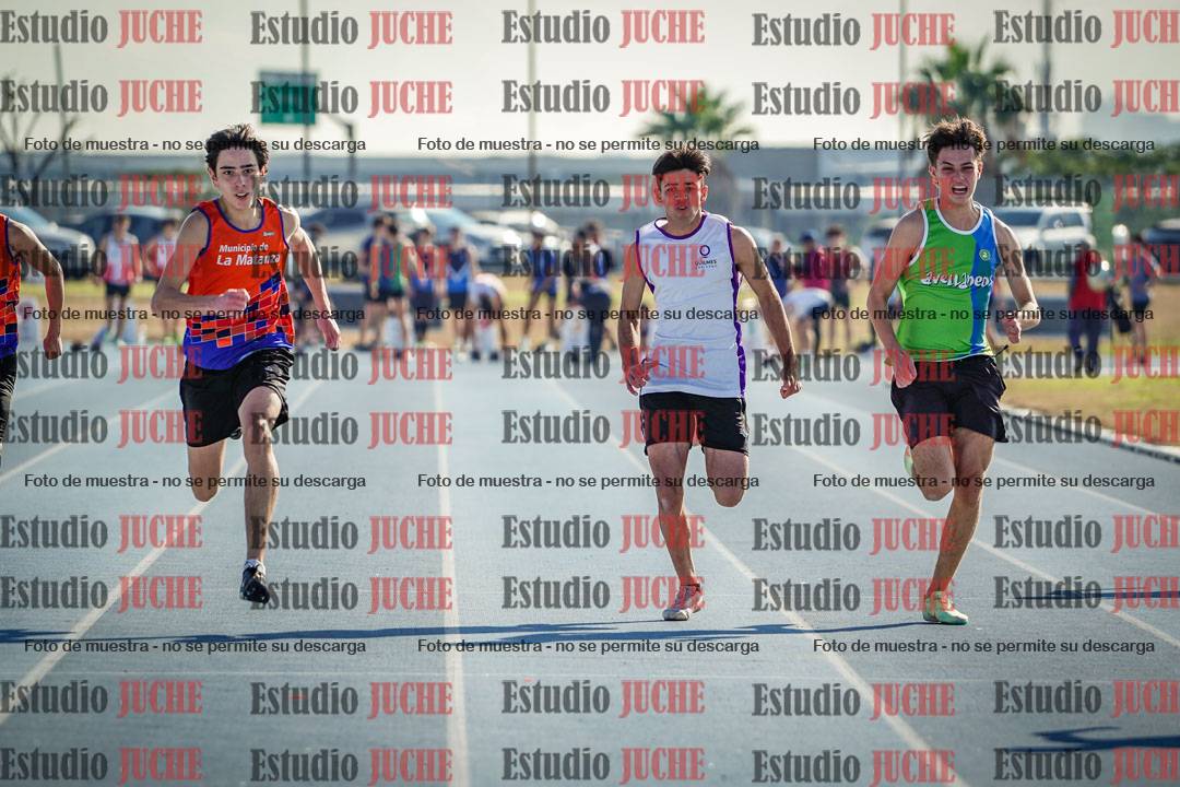 Fotos de los 100 m llanos de varones