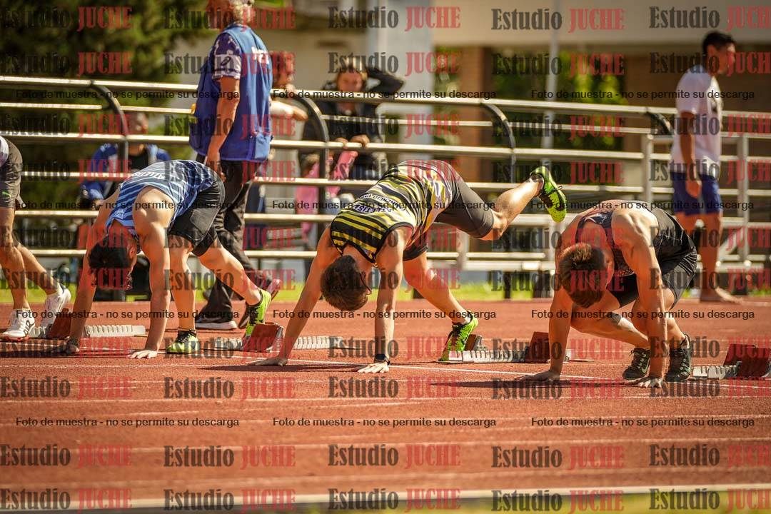 Fotos de los 100 m llanos de varones