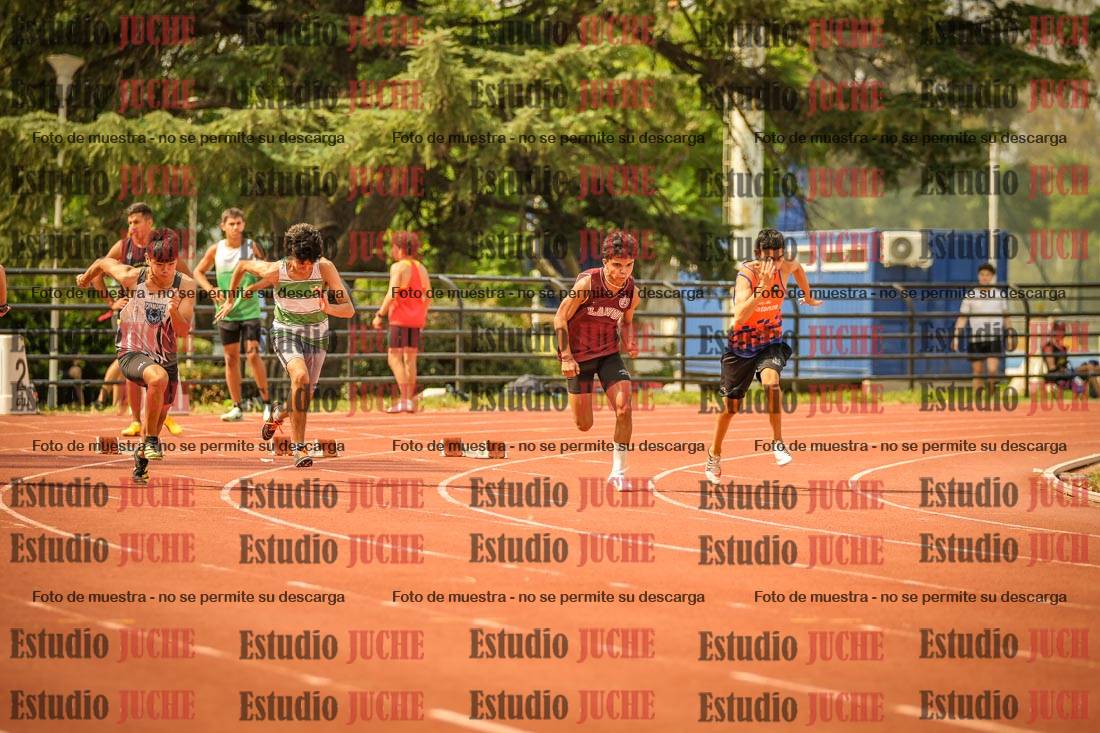 Fotos de los 100 m llanos de varones