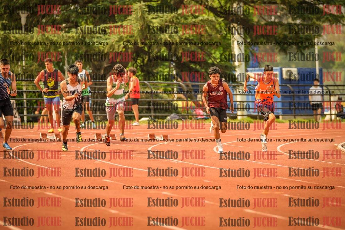 Fotos de los 100 m llanos de varones