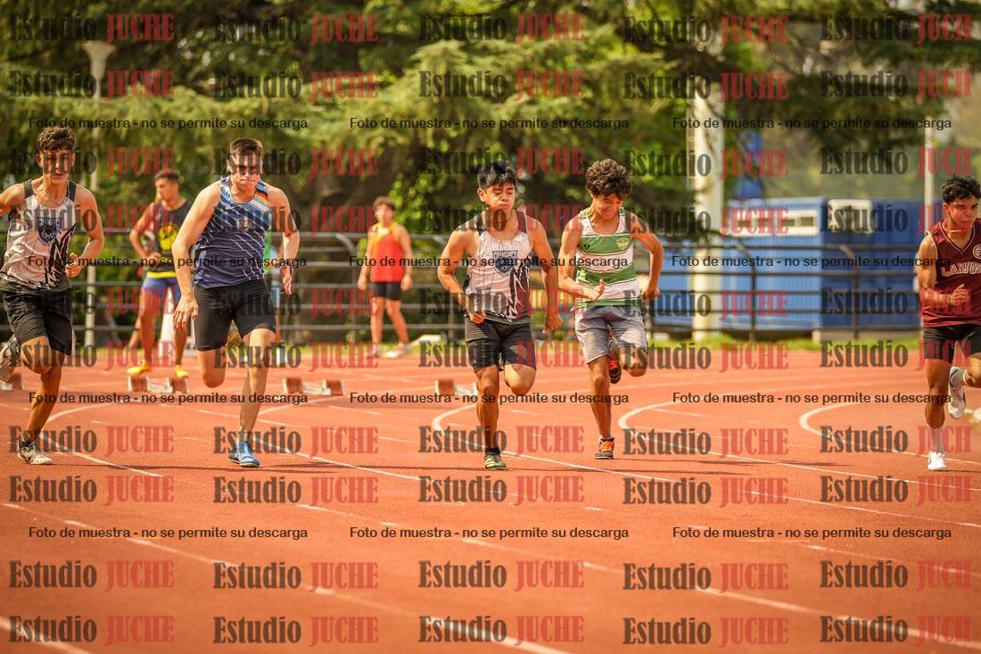 Fotos de los 100 m llanos de varones