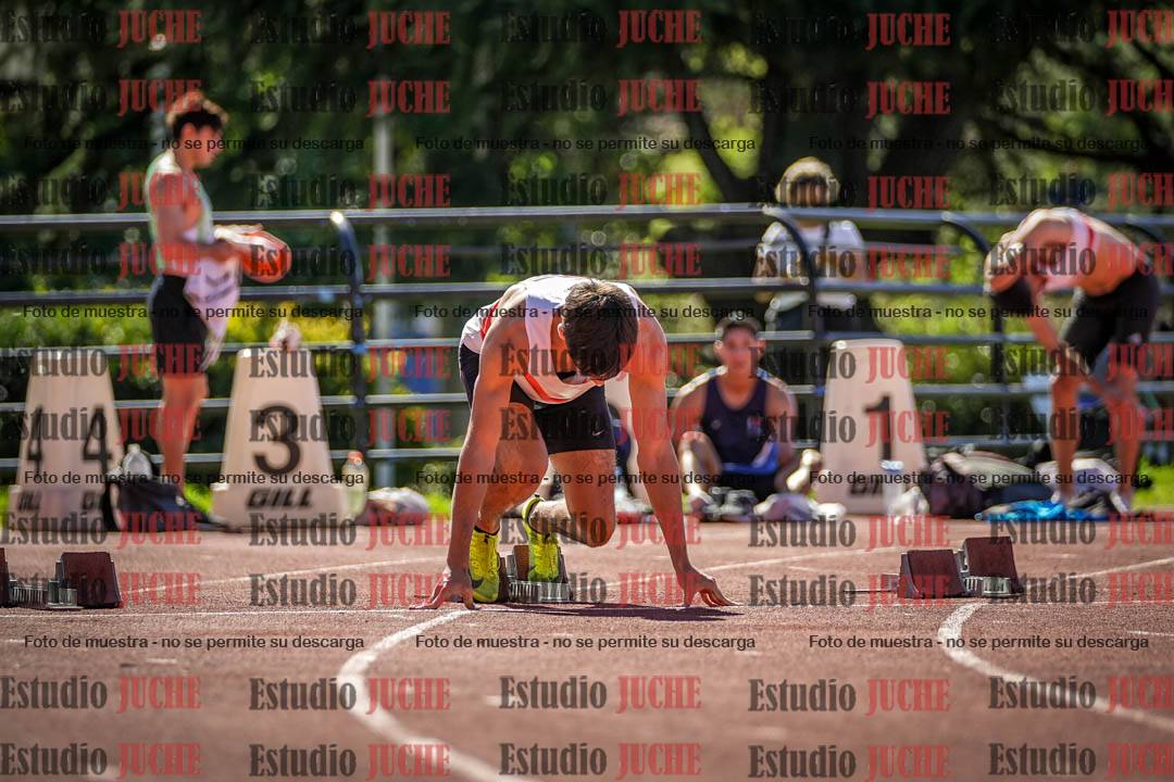 Fotos de los 100 m llanos de varones