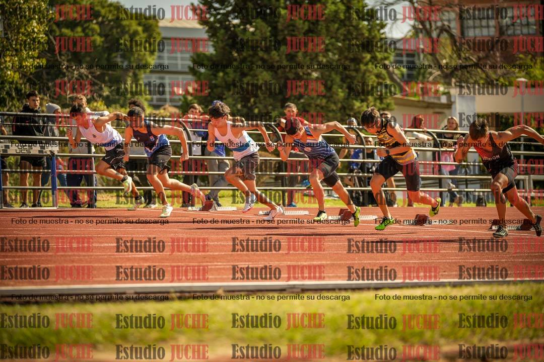 Fotos de los 100 m llanos de varones