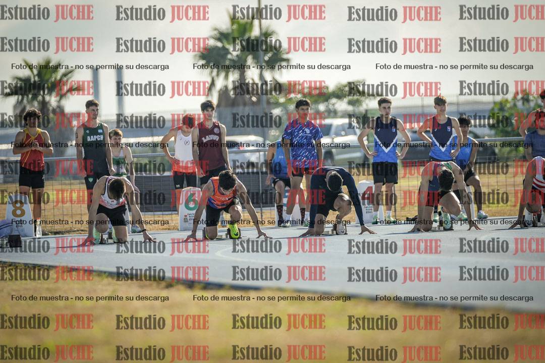 Fotos de los 100 m llanos de varones