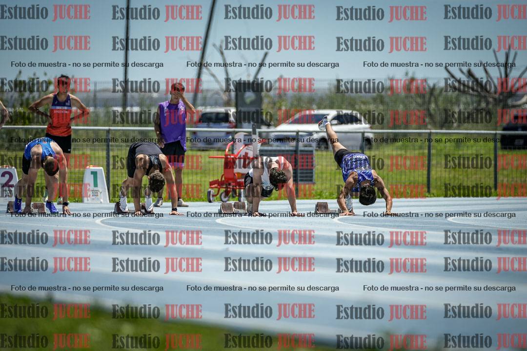 Fotos de los 100 m llanos de varones