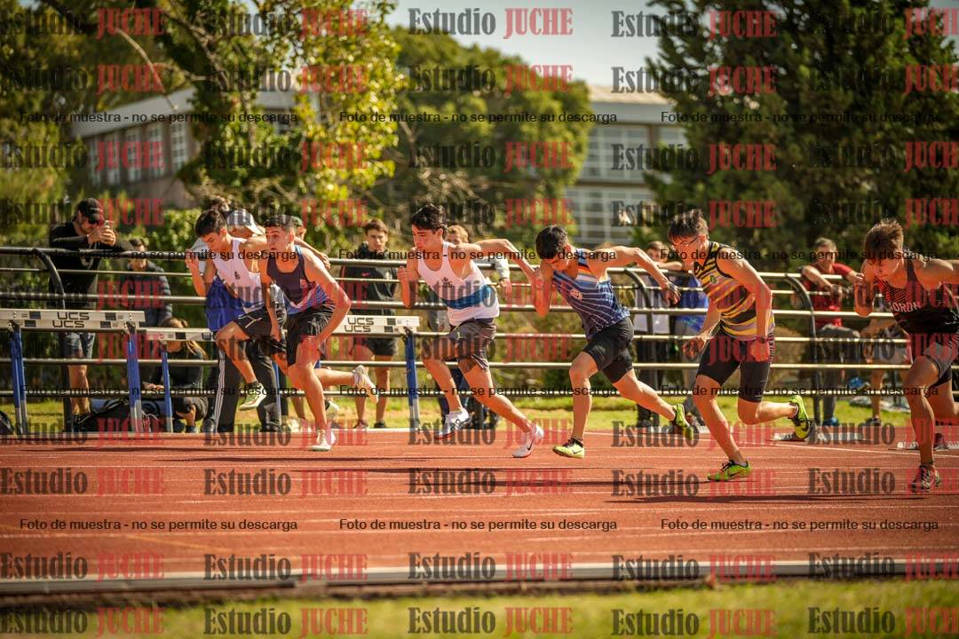 Fotos de los 100 m llanos de varones