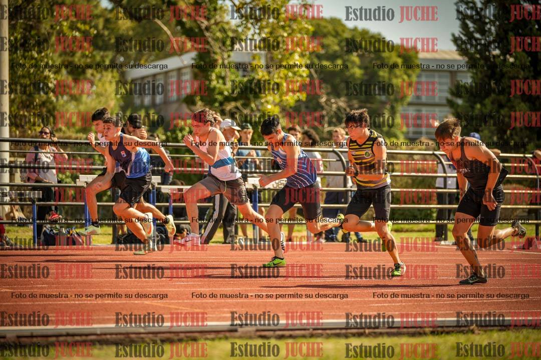 Fotos de los 100 m llanos de varones