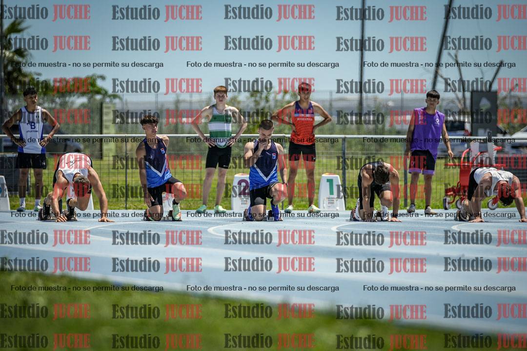 Fotos de los 100 m llanos de varones