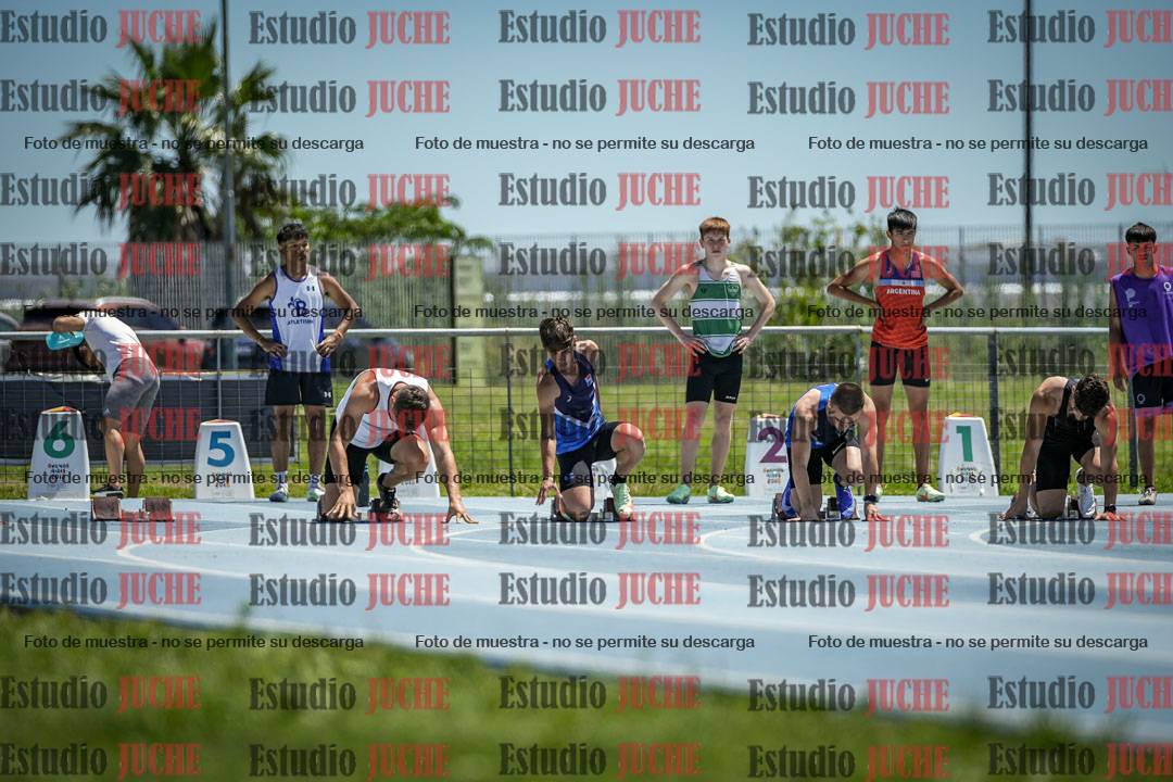 Fotos de los 100 m llanos de varones