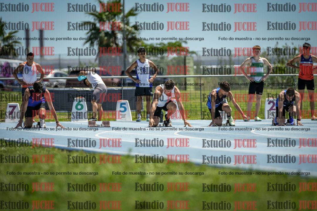 Fotos de los 100 m llanos de varones