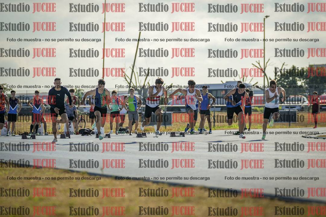 Fotos de los 100 m llanos de varones
