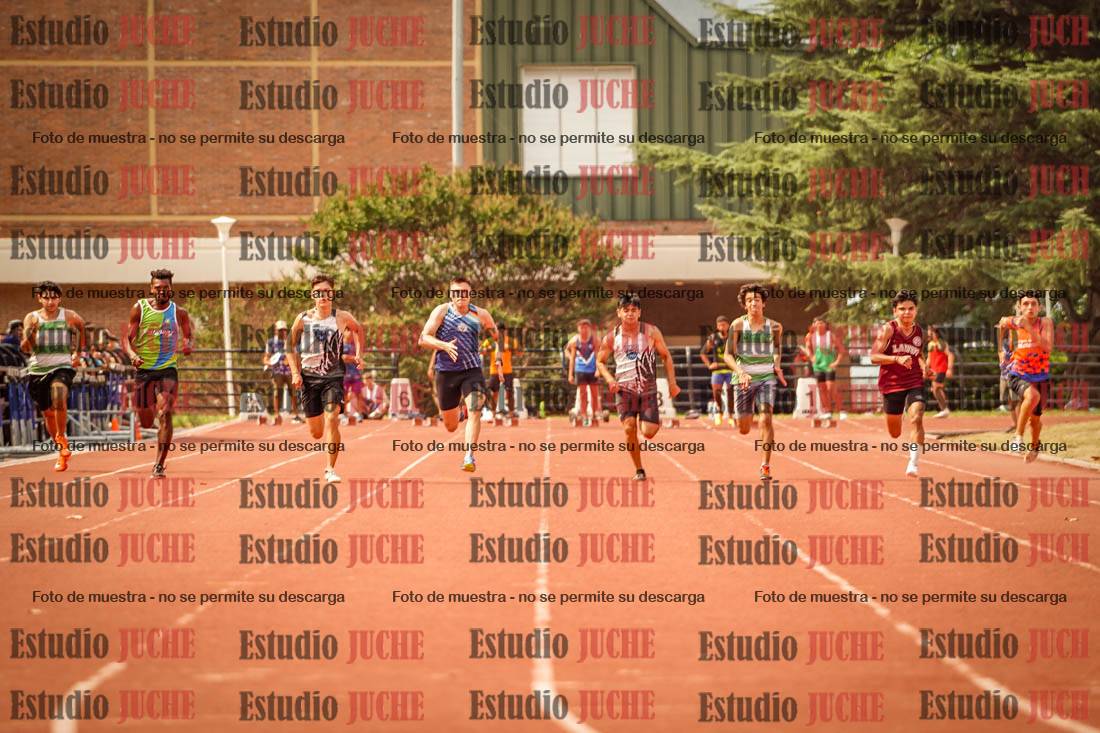 Fotos de los 100 m llanos de varones