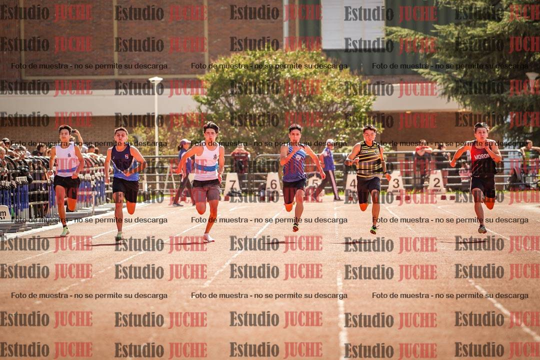 Fotos de los 100 m llanos de varones