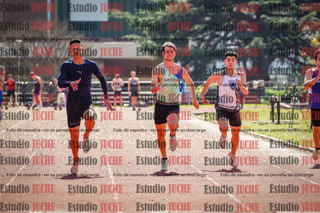 Fotos de los 100 m llanos de varones