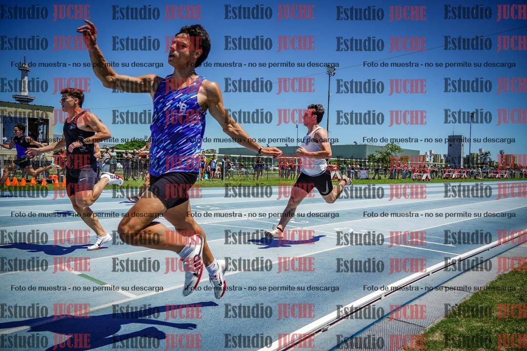 Fotos de los 100 m llanos de varones