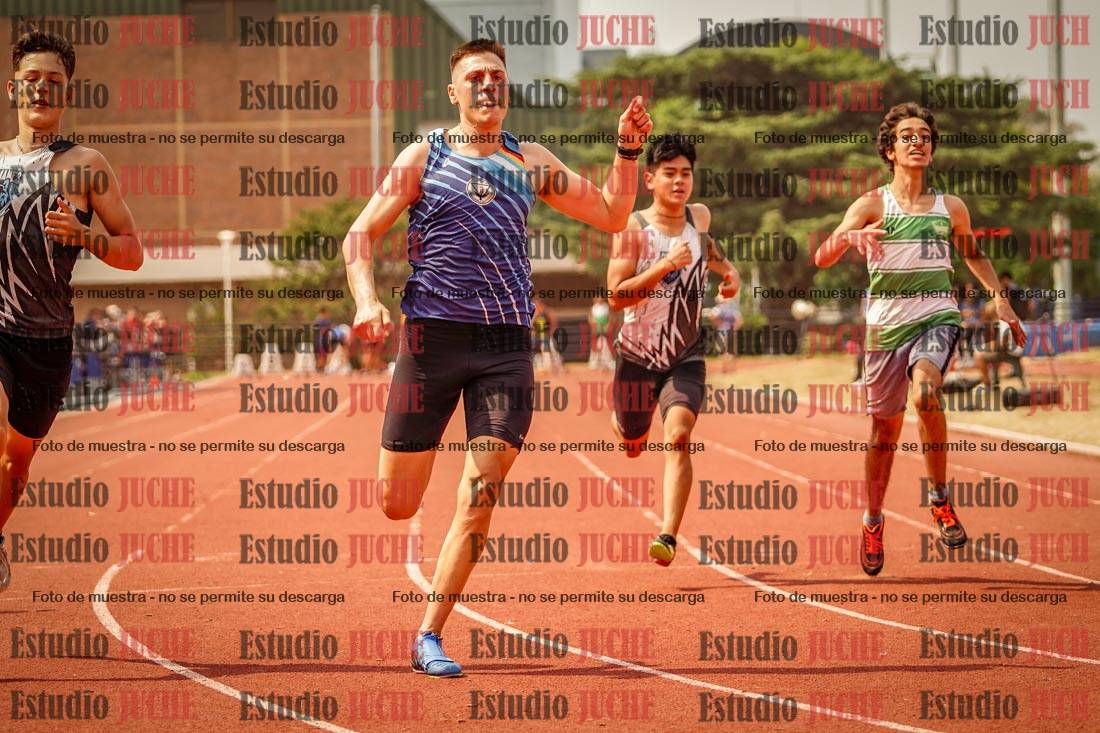 Fotos de los 100 m llanos de varones
