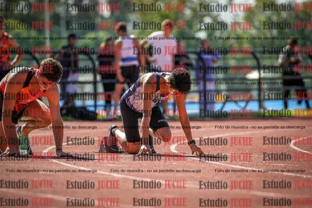 Fotos de los 100 m llanos de varones