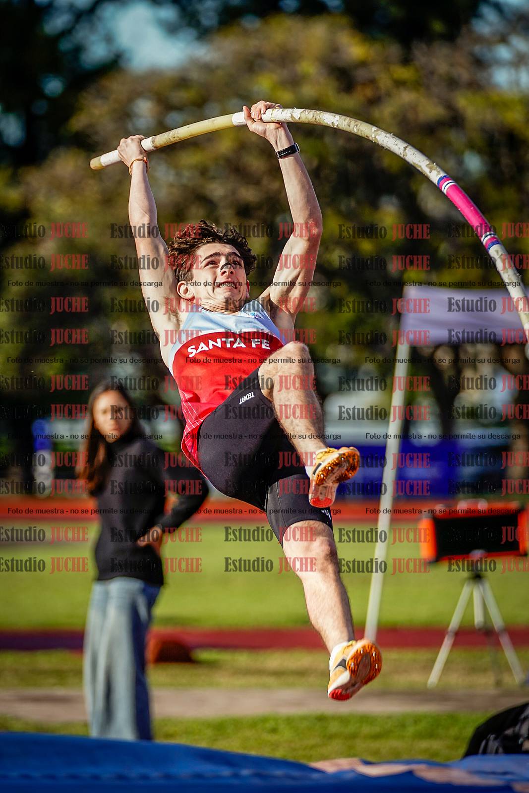 Fotos del salto con garrocha de varones