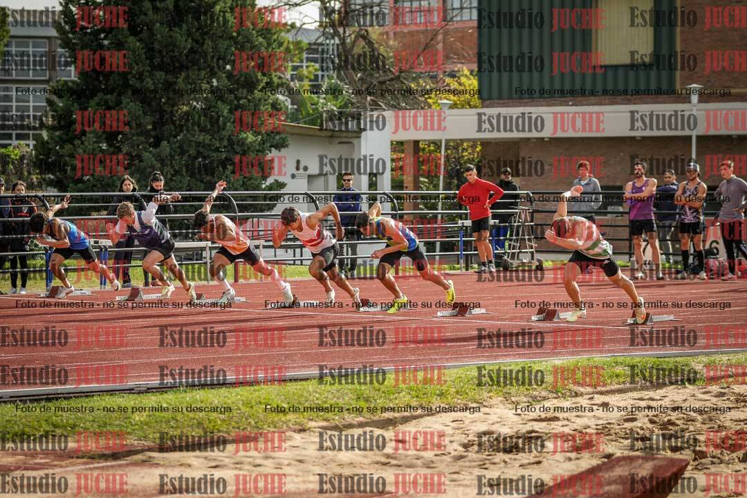 Fotos de los 100 m llanos de varones