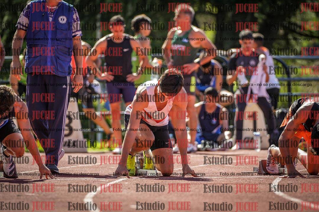 Fotos de los 100 m llanos de varones