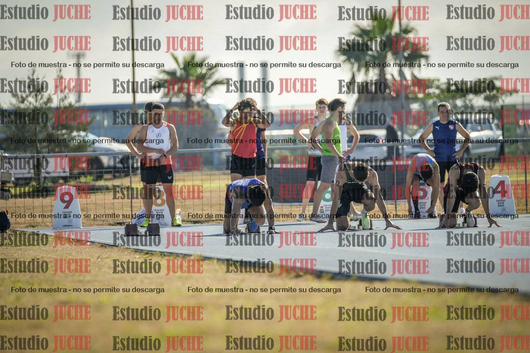 Fotos de los 100 m llanos de varones
