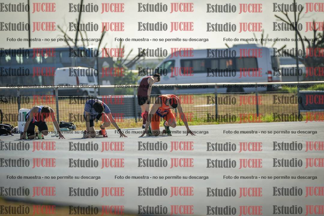 Fotos de los 100 m llanos de varones