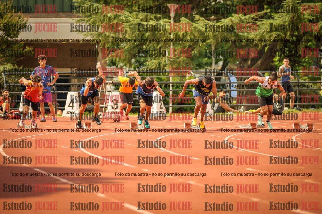 Fotos de los 100 m llanos de varones