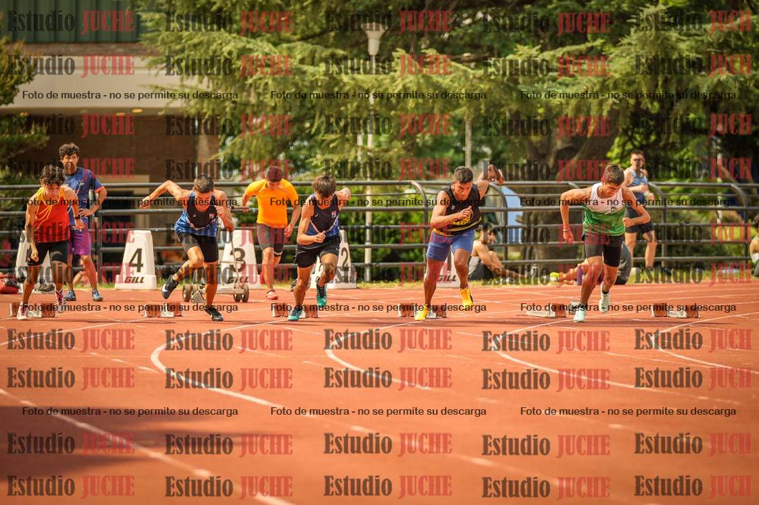 Fotos de los 100 m llanos de varones