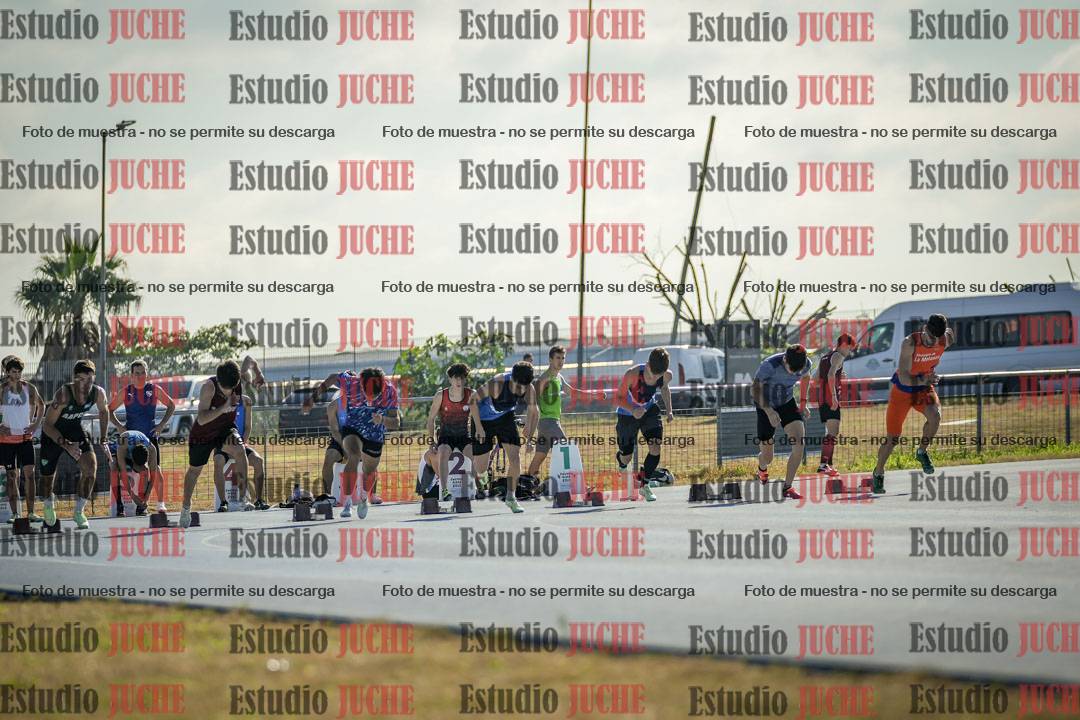 Fotos de los 100 m llanos de varones