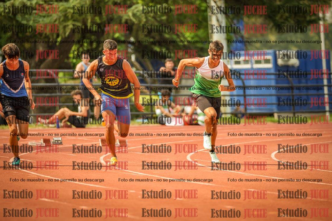 Fotos de los 100 m llanos de varones