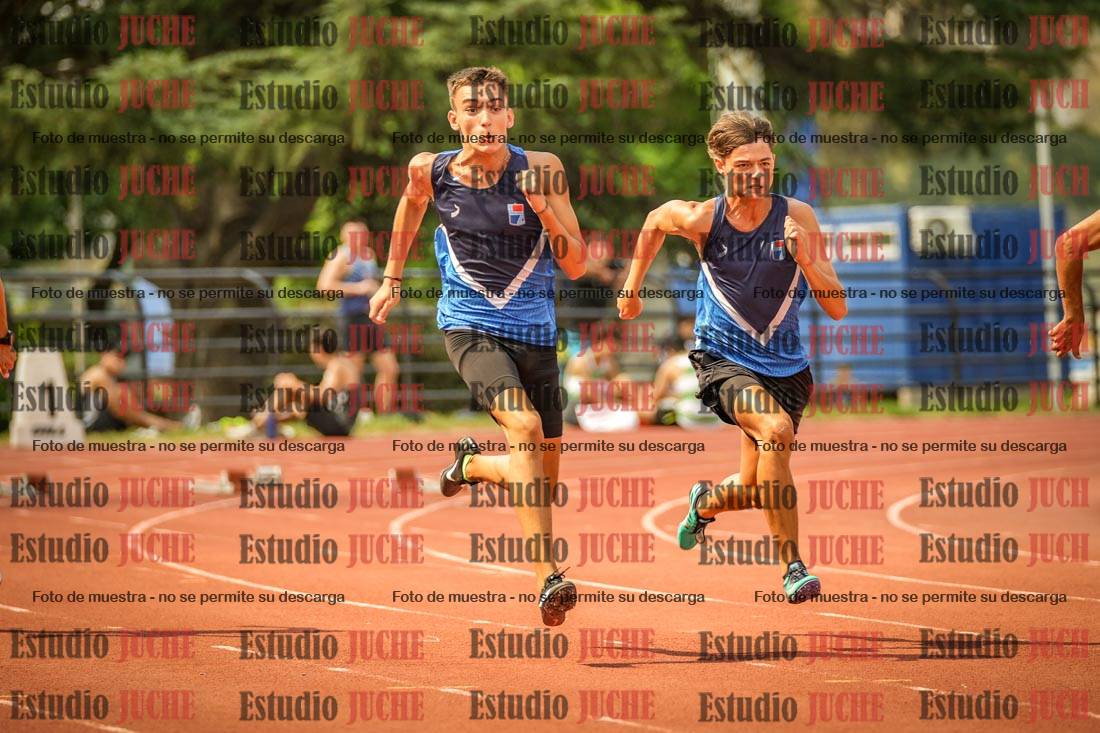 Fotos de los 100 m llanos de varones