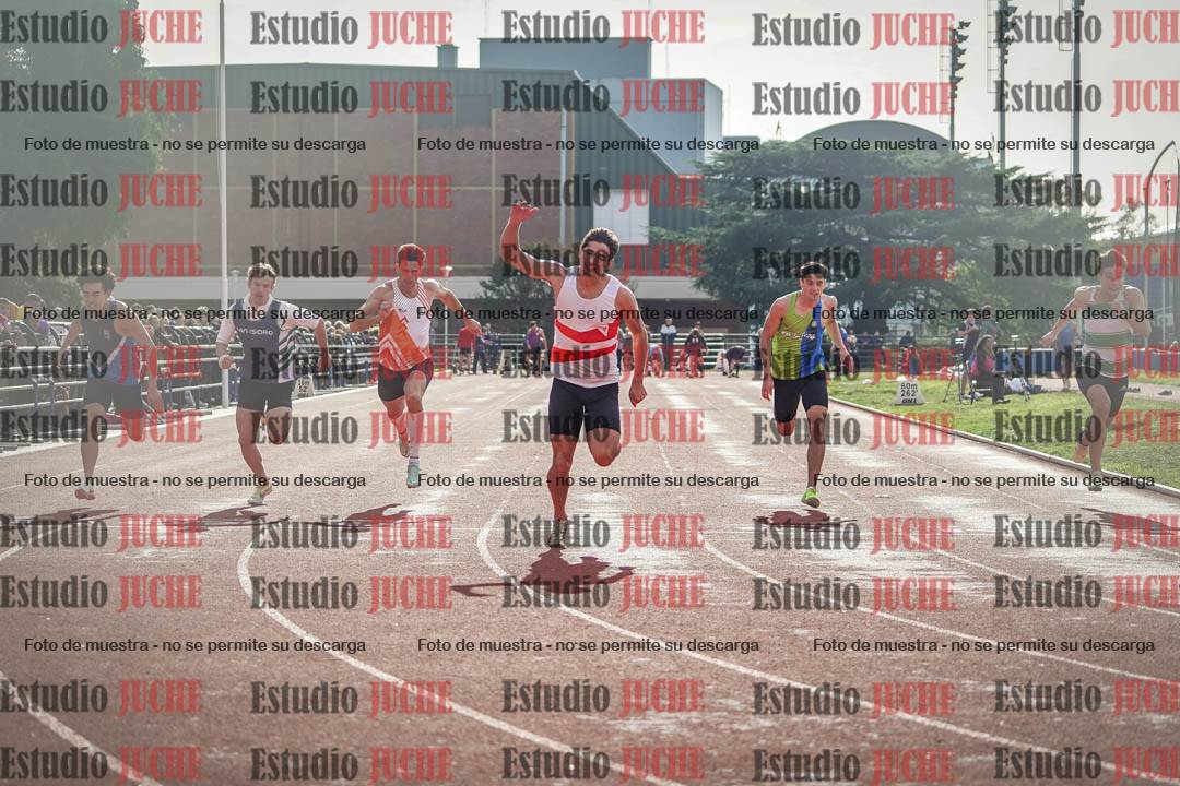 Fotos de los 100 m llanos de varones