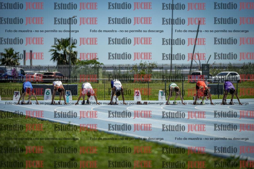 Fotos de los 100 m llanos de varones