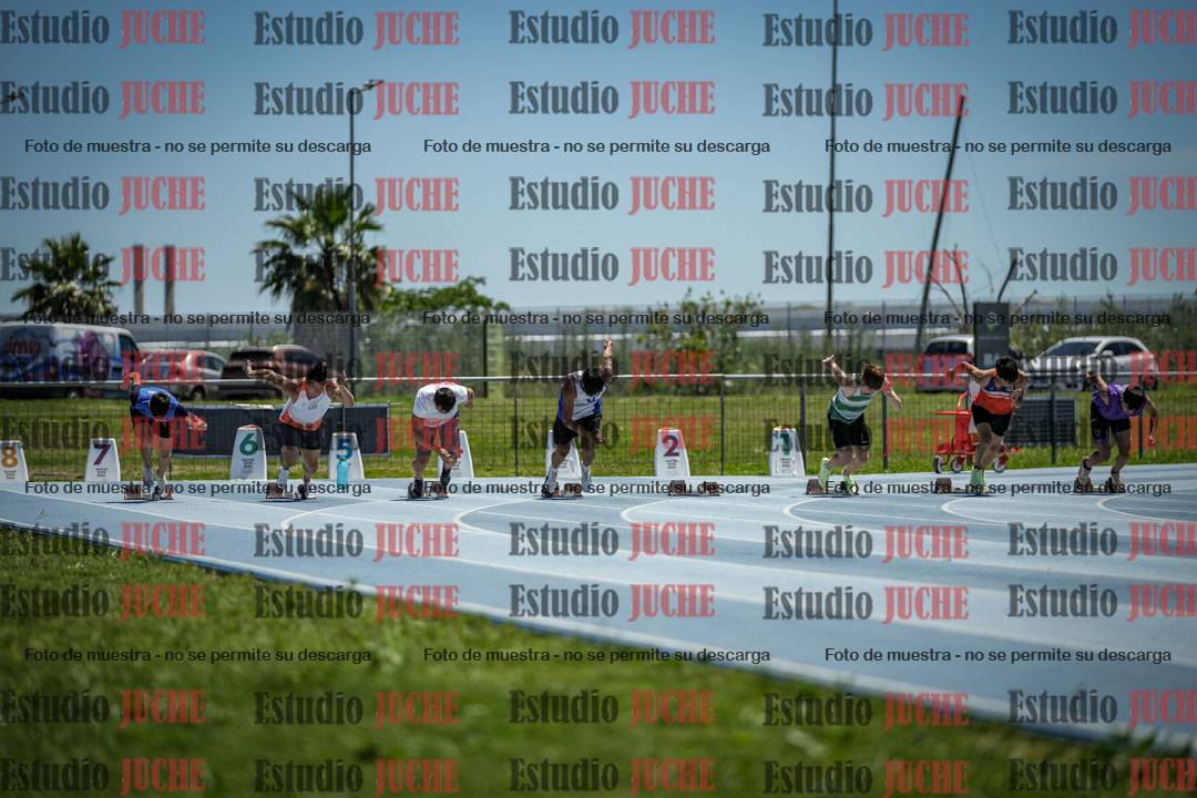Fotos de los 100 m llanos de varones