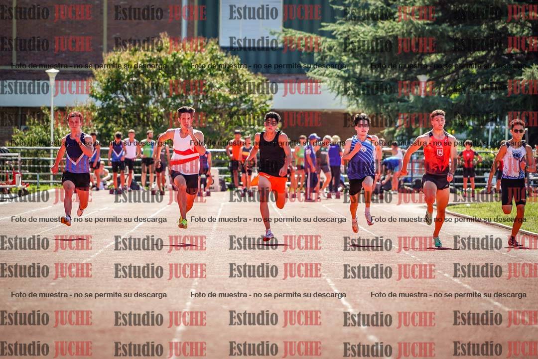 Fotos de los 100 m llanos de varones