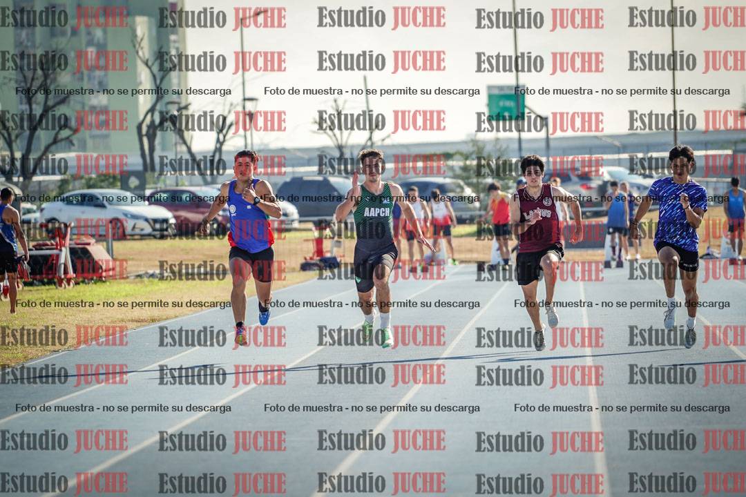 Fotos de los 100 m llanos de varones