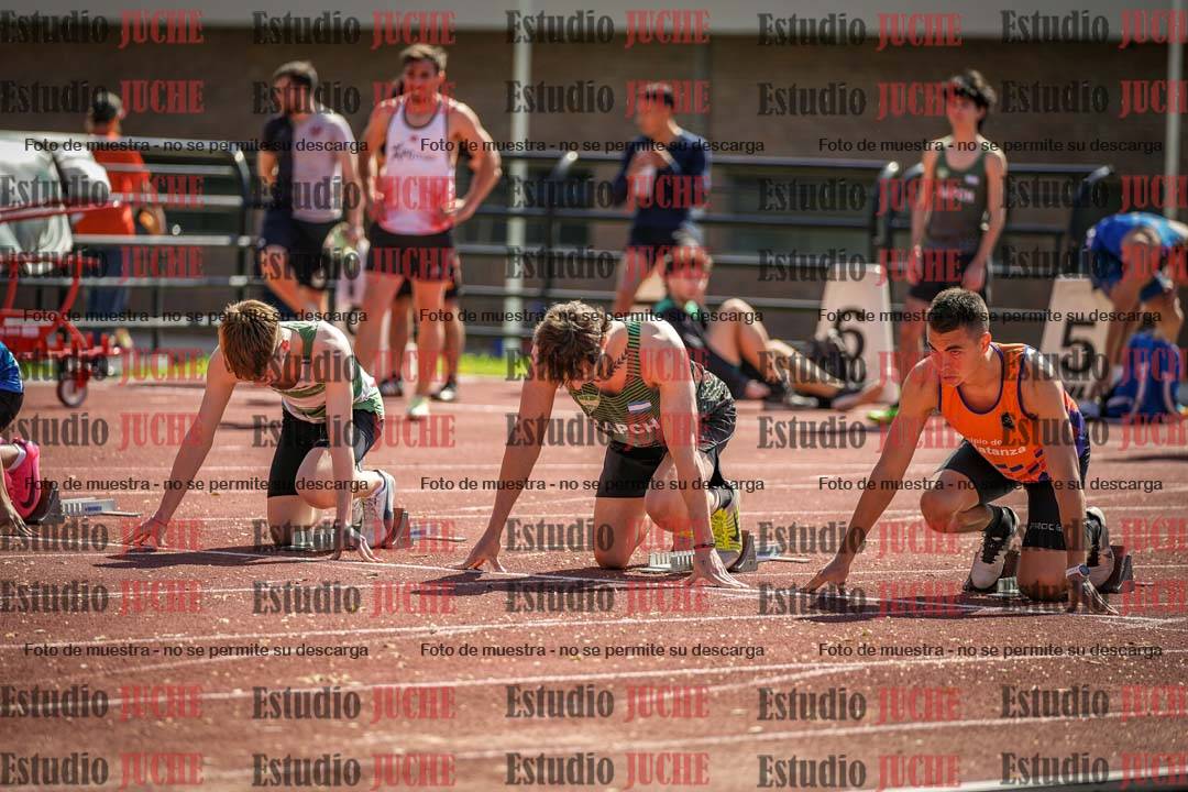 Fotos de los 100 m llanos de varones