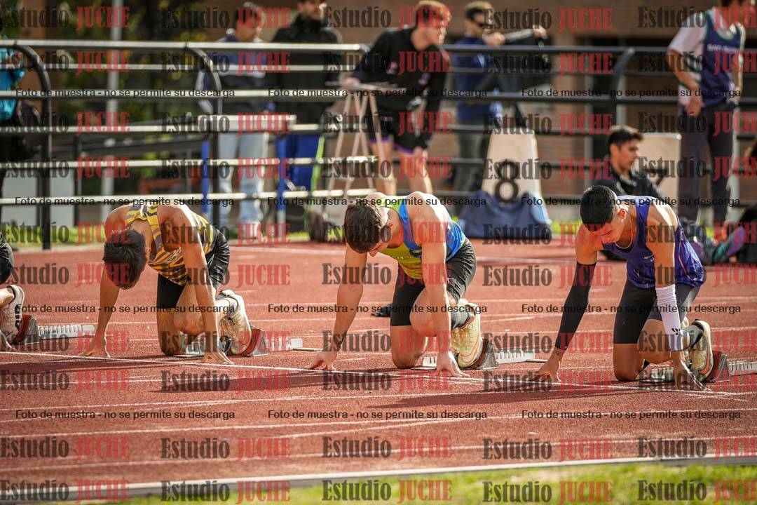 Fotos de los 100 m llanos de varones