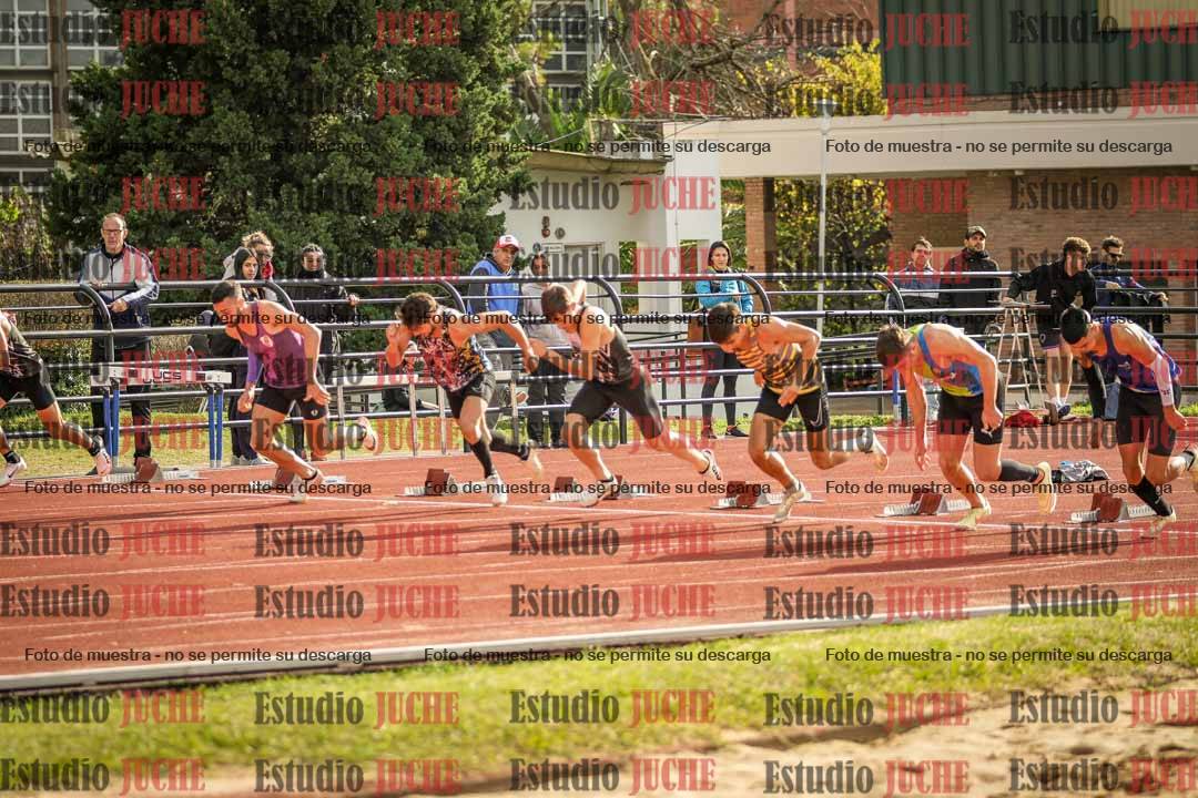 Fotos de los 100 m llanos de varones