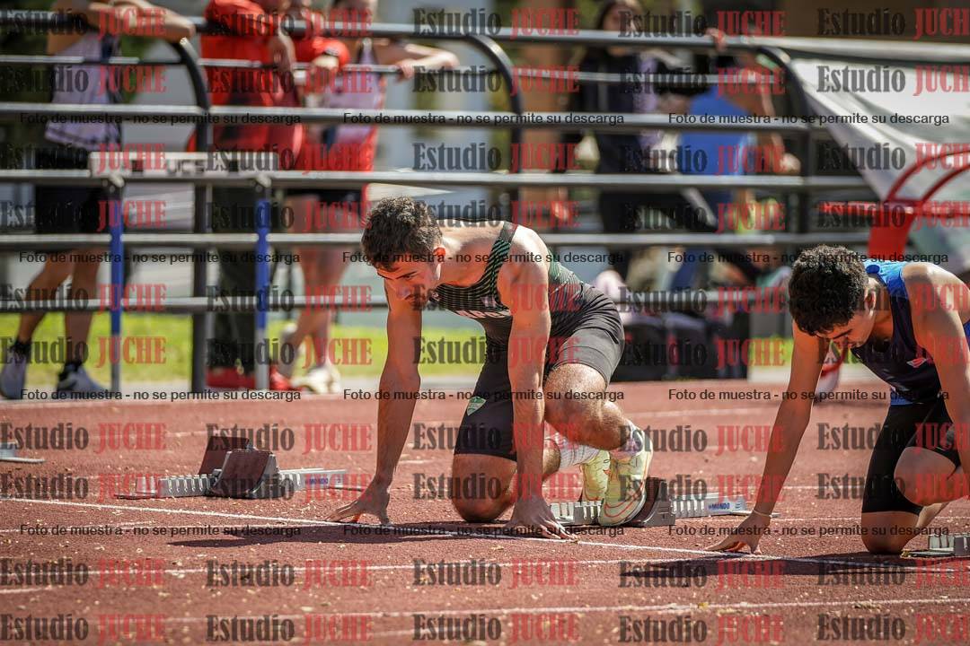 Fotos de los 100 m llanos de varones
