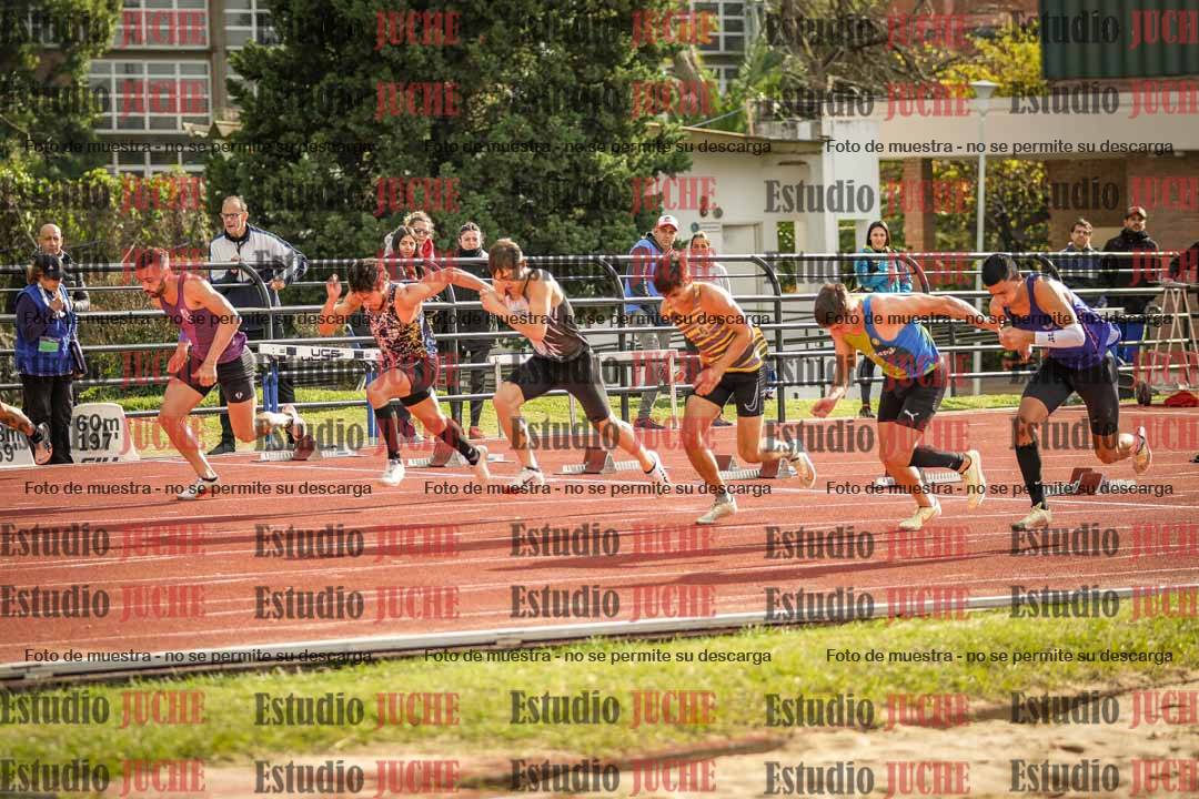 Fotos de los 100 m llanos de varones