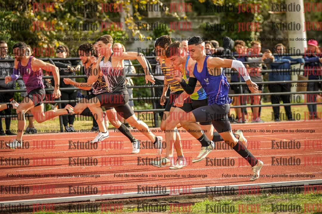 Fotos de los 100 m llanos de varones
