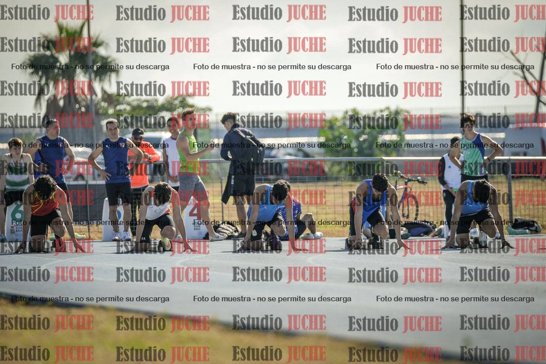 Fotos de los 100 m llanos de varones