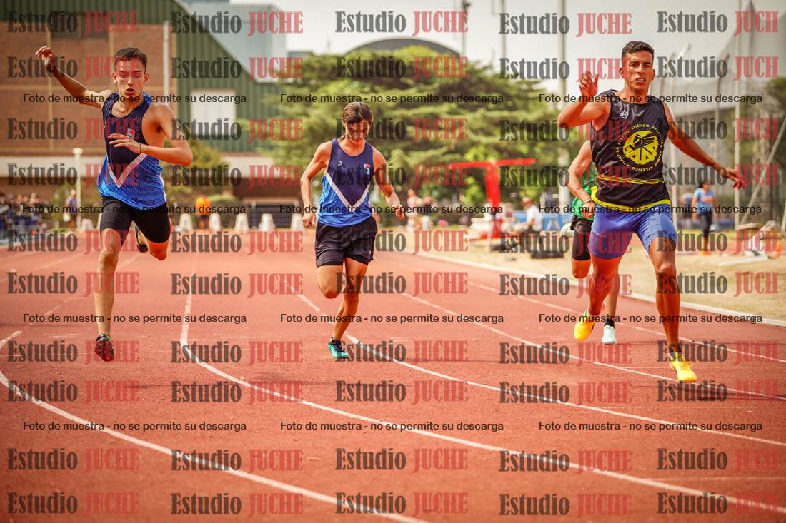 Fotos de los 100 m llanos de varones