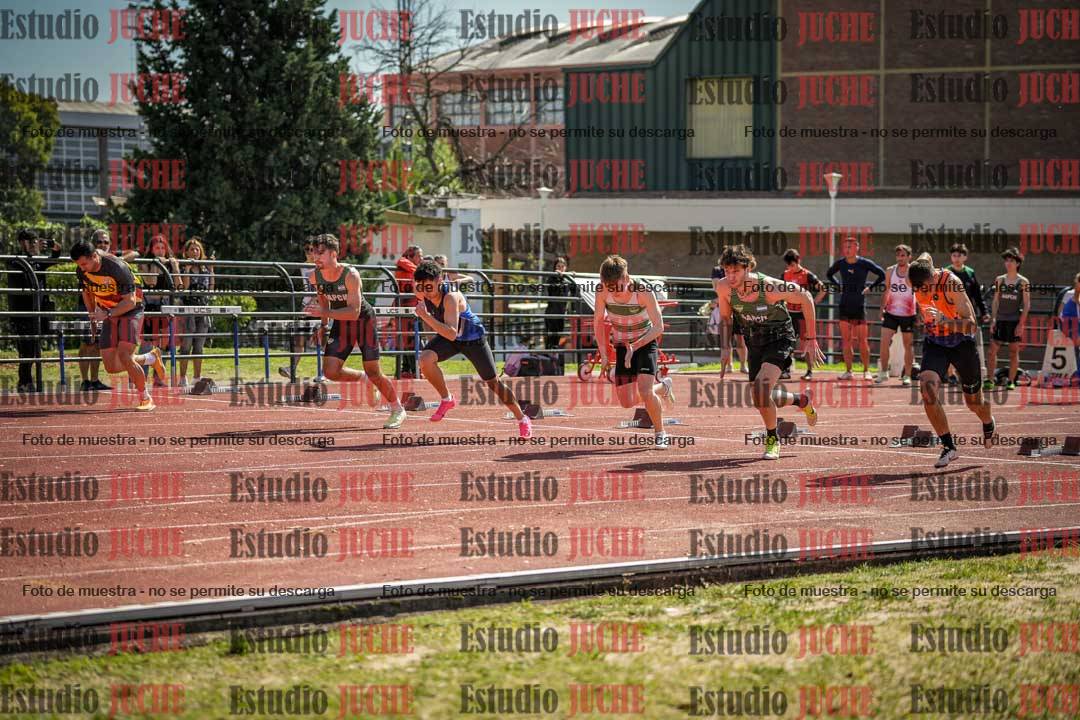 Fotos de los 100 m llanos de varones