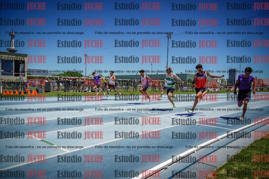 Fotos de los 100 m llanos de varones