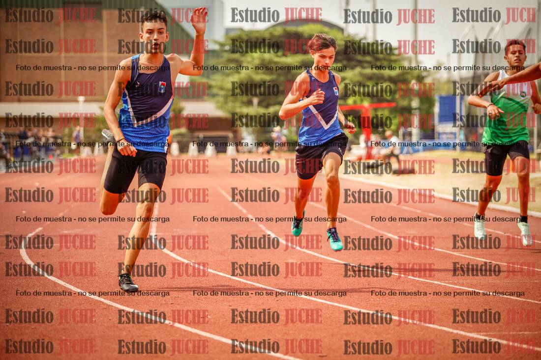 Fotos de los 100 m llanos de varones