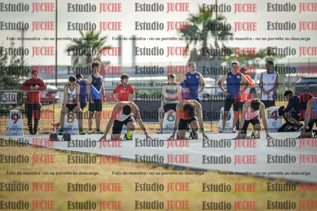 Fotos de los 100 m llanos de varones