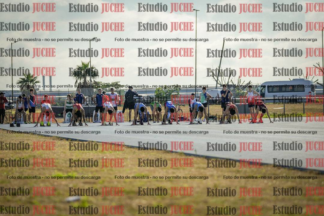 Fotos de los 100 m llanos de varones
